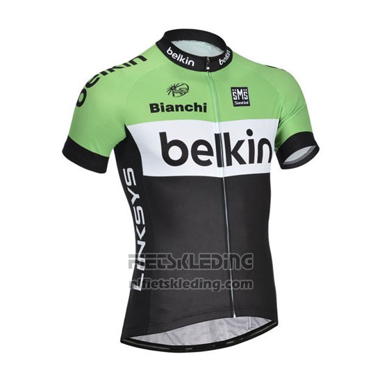 2014 Fietskleding Belkin Groen en Zwart Korte Mouwen en Koersbroek